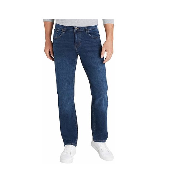NWT Chaps Men's Freedom Stretch Straight Fit Blue Jeans Size 40x30 $60 DD068 - Picture 1 of 2